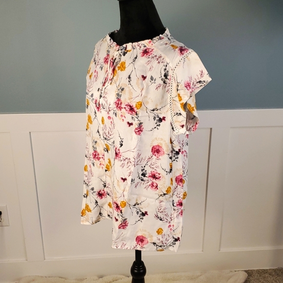 Buffalo David Bitton Floral Viscose Top Blouse M - Picture 4 of 12